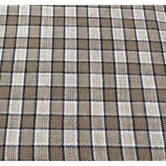 Brown Plaid Cotton Fat Quarter 18x22" For Quilting Crafts - Picture 1 of 5